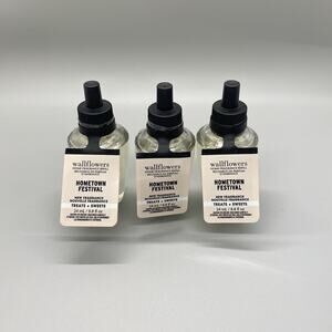BATH & BODY WORKS HOMETOWN FESTIVAL WALLFLOWER REFILL 3 PACK SEALED NEW